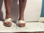 Sexy Milf With Pedicured Toes CRUSHES Tiny Shrunken Men with her FEET! 9/16