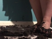Sexy Girl with Lovely Feet TRAMPLES, SPLOSHES Her Cookies! 15/16