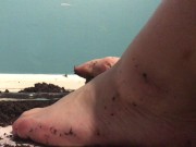 Sexy Girl with Lovely Feet TRAMPLES, SPLOSHES Her Cookies! 7/16