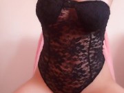 cute slut dressed in black masturbates 11/16