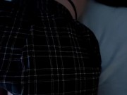 After spanking she cums shaking - Ders çıkışı tokatlardan sonra titreyerek boşalıyor 10/16