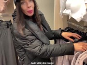 A blow job for dress right in a fitting room 2/16