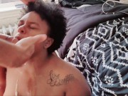 EBONY TEEN BBW slapped  sloppy ebony  bj  16/16