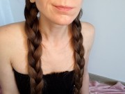 girl sucking on juicy grapes ASMR food fetish 9/16