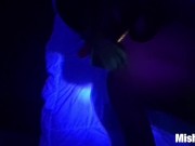 Petite, spinner, black light,  oral and doggy style fucking 9/16