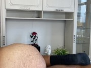 While learning how to depilate, a man powerfully cummed himself 2/16