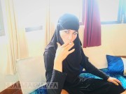 Shameless Muslim girl masturbating, Smoking, Inserting the cigarette to pussy on the balcony 6/16
