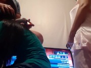 While I play injustice with my neighbor, my girlfriend licks my pussy - IkaSmokS 10/16
