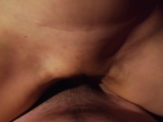 Wife cheats and Rubs her Pussy on a neighbor's cock! Cum in little whore's hole! 14/16