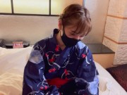 浴衣姿の女子大生が人に見られながらの初ハメ撮り！大興奮のぐちょぐちょパイパンまんこにたっぷり中出しSEX! AbemaTV給与明細 ♡RYO＆YUU♡素人カップル/歳の差/10代/スタイル抜群/美少女 14/16