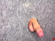 I took a close-up shot of glory hole - spanking my feet on the cock and balls of a slave EasyCBTGirl 12/16