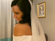 Amateur zombie slut bride sucked the sperm to the last drop 1/16