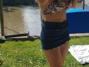 My uber friend lets me masturbate on the ride. Public exhibitionism 14/16