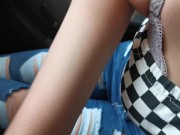 Mi hijastra se DEJA COGER en el AUTO antes de llegar a casa 4/16