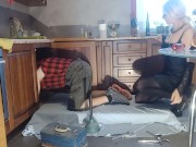 Beautiful Milf thanks her friend who fixes Her sink - Sensual pegging scene 1/16