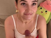 Любимая нежно сосет и сливает на сиськи - Olivia Moore 16/16