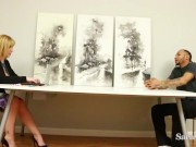 Office MILF Sara Jay Gets Her Dick Swinging Coworker's Cum! 2/16