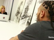 Office MILF Sara Jay Gets Her Dick Swinging Coworker's Cum! 3/16