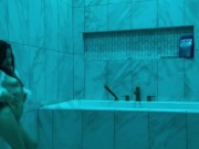 CUM WATCH TINY TEXIE TAKE A SHOWER AND GET DRIPPING WET