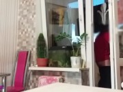 husband went to shower, wife without panties seduced friend 10/16