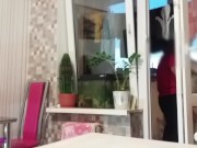 husband went to shower, wife without panties seduced friend 3/16