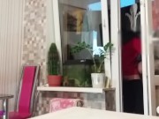 husband went to shower, wife without panties seduced friend 6/16