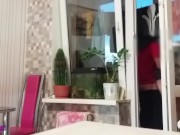 husband went to shower, wife without panties seduced friend 9/16