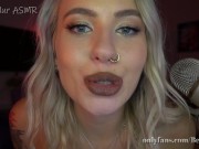 ASMR sexy girl makes her boobs wet + mouth sounds 1/16