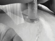 Kinktober Day 1: SEX TOYS KINK - Tied up with a dildo inside her and riding to ORGASM! 9/16