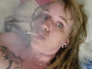 Billie Bee Smoking, Masturbating and Creamy Pussy Squirting with Ice cubes. 16/16