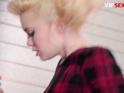 PINUPSEX - Sexy Blonde Misha Cross Fucks Her Biker Boyfriend In The Garage - VIPSEXVAULT 7/16