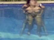 Busty teen showing boobs on public pool, we were caught fucking 11/16