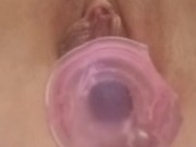 U know that the orgasm was ok when the pussy is creamy! Great tit chick is masturbating with a dildo 11/16