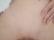 U know that the orgasm was ok when the pussy is creamy! Great tit chick is masturbating with a dildo 2/16