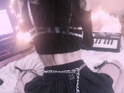 Sitting On My Big Dildo While Playing My Synth : Dollie Bear  1/16