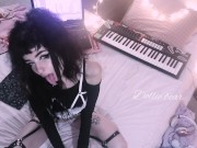 Sitting On My Big Dildo While Playing My Synth : Dollie Bear  2/16