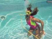 Swimming pool hot girlfriend strips and being horny 16/16