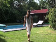 Swimming pool erotics with big tits Anastasia 1/16