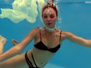 Swimming pool erotics with big tits Anastasia