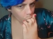 Intense self foot worship with titty 2/16
