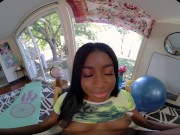 VRALLURE Fit ebony beauty Nicole Kitt stuffs her pussy with toys in virtual reality 14/16