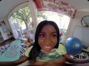 VRALLURE Fit ebony beauty Nicole Kitt stuffs her pussy with toys in virtual reality 16/16