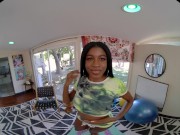 VRALLURE Fit ebony beauty Nicole Kitt stuffs her pussy with toys in virtual reality 4/16