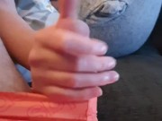 Almost Caught.. Step bro pulls my panties to the side and cums in my tight pussy 3/16