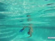 Hot Hungarian naked babe Candy being horny in the pool 10/16