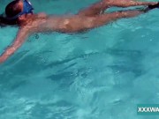 Hot Hungarian naked babe Candy being horny in the pool 12/16