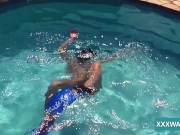 Hot Hungarian naked babe Candy being horny in the pool 2/16