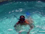 Hot Hungarian naked babe Candy being horny in the pool 3/16