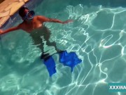 Hot Hungarian naked babe Candy being horny in the pool 4/16