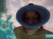 Hot Hungarian naked babe Candy being horny in the pool 6/16